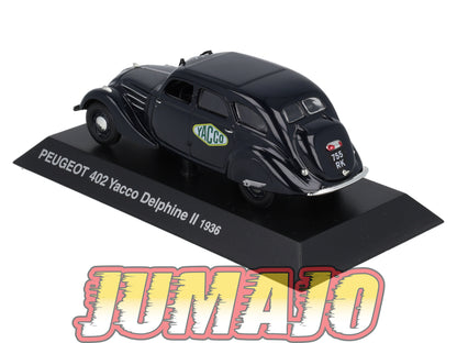 PEU56 Voiture 1/43 Hachettes PEUGEOT NOREV :  402 Yacco Delphine II 1936
