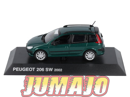 PEU57 Voiture 1/43 Hachette NOREV PEUGEOT : 206 SW 2002