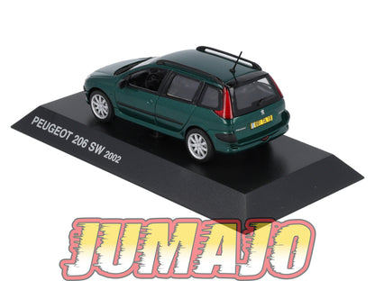 PEU57 Voiture 1/43 Hachette NOREV PEUGEOT : 206 SW 2002