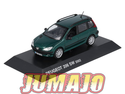 PEU57 Voiture 1/43 Hachette NOREV PEUGEOT : 206 SW 2002