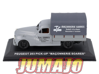 PFR58 1/43 IXO/ALTAYA  Camionnettes Antan : PEUGEOT 203 PICK UP Maçonnerie Soares
