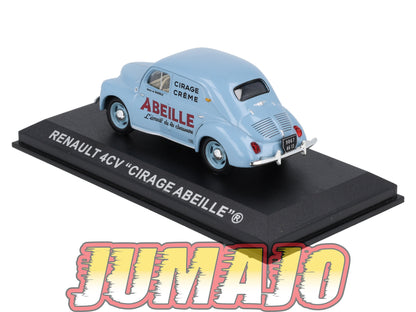 PFR59 1/43 IXO Véhicules d'époque ITALIE : RENAULT 4CV Commerciale Cirage abeille