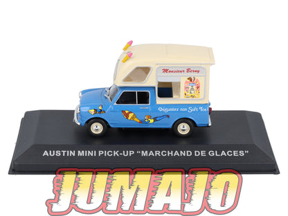 PFR66 1/43 IXO/ALTAYA Camionnettes Antan : AUSTIN Mini Pick Up Marchand De Glaces