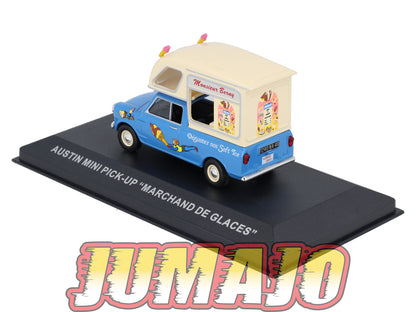 PFR66 1/43 IXO/ALTAYA Camionnettes Antan : AUSTIN Mini Pick Up Marchand De Glaces
