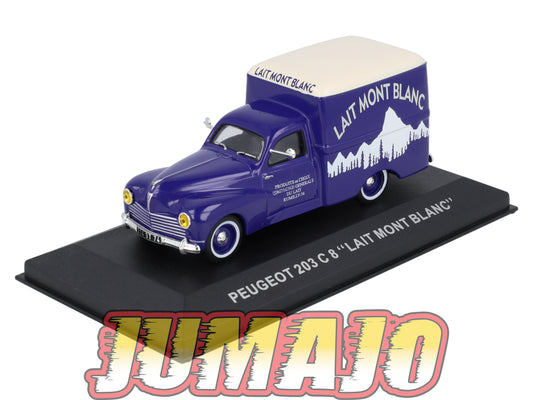 PFR7 1/43 IXO/ALTAYA  Camionnettes Antan : PEUGEOT 203 C8 Lait Mont Blanc