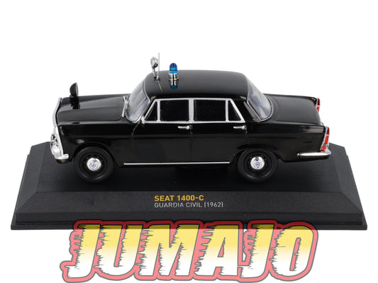 POS409 voiture 1/43 IXO altaya POLICE Espagne : SEAT 1400-C GUARDIA CIVIL 1962