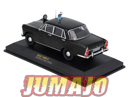 POS409 voiture 1/43 IXO altaya POLICE Espagne : SEAT 1400-C GUARDIA CIVIL 1962