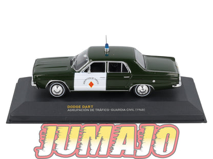 POS417 voiture 1/43 IXO altaya POLICE Espagne DODGE DART GUARDIA CIVIL 1968