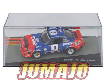 PRC28 voiture 1/43 Altaya IXO PORSCHE 911 SC 1980 #9 J-L.Therier Tour de Corse