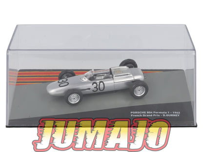 PRC31 voiture 1/43 Altaya IXO PORSCHE 804 Formula 1 1962 #30 French Grand Prix D Gurney