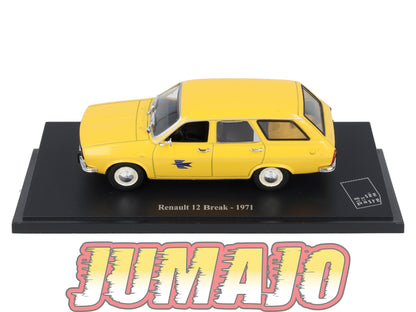 PTT12 Voiture 1/43 Atlas VEHICULES POSTAUX : RENAULT 12 Break 1971