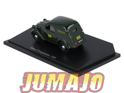 PTT16 Voiture 1/43 Atlas VEHICULES POSTAUX : SIMCA 5 Fourgonnette 1938
