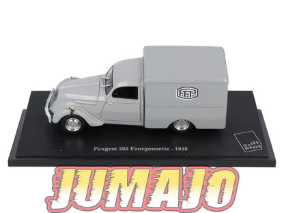 PTT19 Voiture 1/43 Atlas VEHICULES POSTAUX : PEUGEOT 202 Fourgonnette 1946