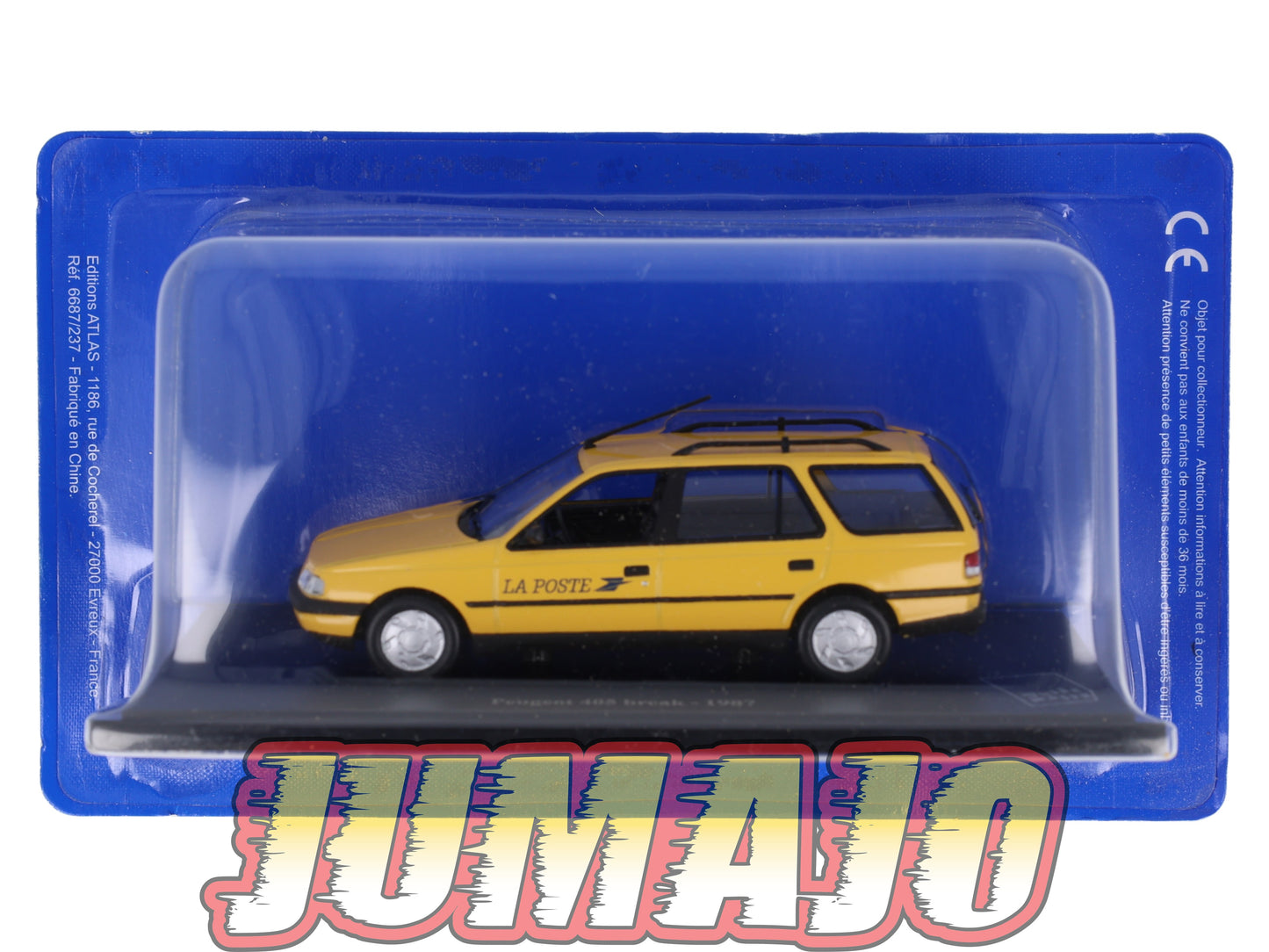 PTT37 Voiture 1/43 Atlas VEHICULES POSTAUX PEUGEOT 405 Break 1987