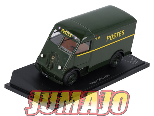 PTT38 Voiture 1/43 Atlas VEHICULES POSTAUX : PEUGEOT DMA 1946