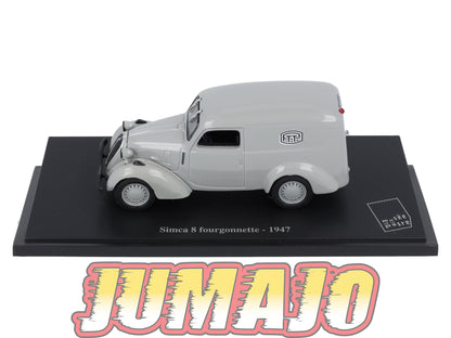 PTT39 Voiture 1/43 Atlas VEHICULES POSTAUX : SIMCA 8 Fourgonnette 1947
