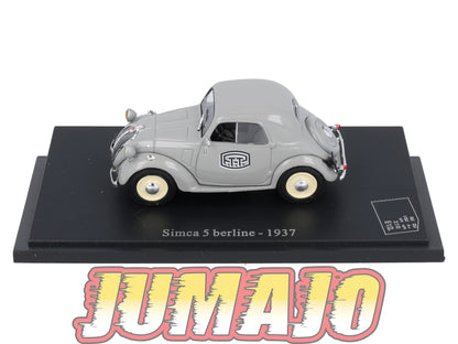 PTT50 Voiture 1/43 Atlas VEHICULES POSTAUX : SIMCA 5 Berline 1937