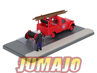 PU19 Voiture 1/43 ELIGOR Petits Utilitaires CITROEN 2CV Pick Up AZU-B Sapeurs Pompiers