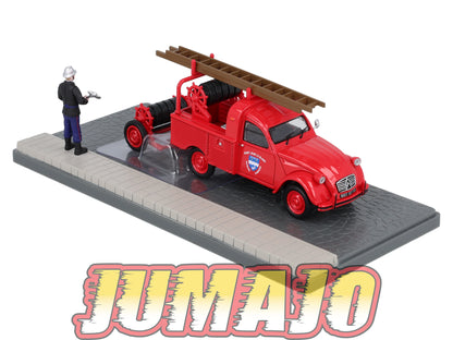 PU19 Voiture 1/43 ELIGOR Petits Utilitaires CITROEN 2CV Pick Up AZU-B Sapeurs Pompiers