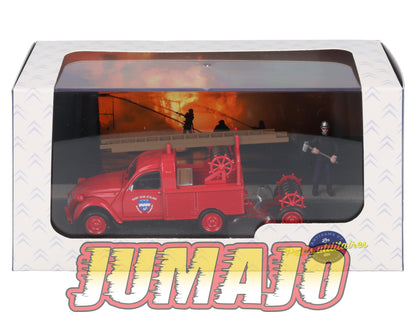 PU19 Voiture 1/43 ELIGOR Petits Utilitaires CITROEN 2CV Pick Up AZU-B Sapeurs Pompiers