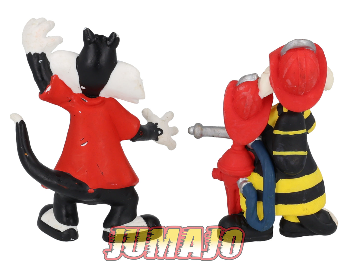 PVC15 Lot de 2 figurines PVC WARNER BROS 8cm Sylvestre & titi Sylvester pompier