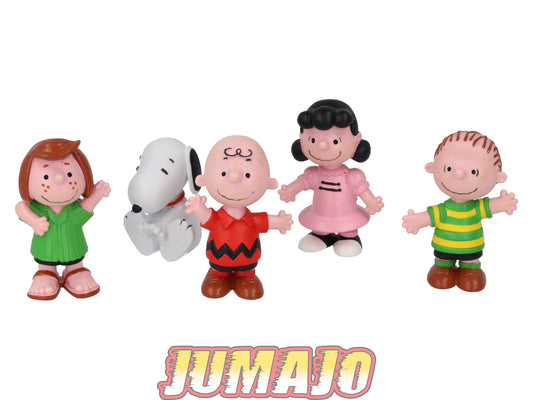 PVC20 Lot 5 figurines PVC MAIA & BORGES Snoopy Peanuts, Charlie brown, Linus 6cm
