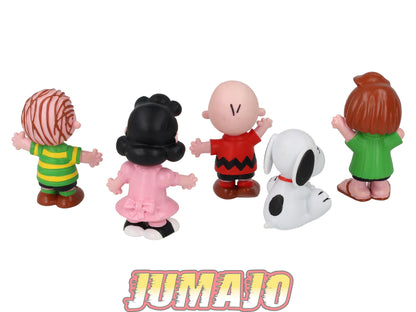PVC20 Lot 5 figurines PVC MAIA & BORGES Snoopy Peanuts, Charlie brown, Linus 6cm