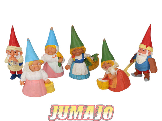 PVC28 Lot 6 figurines PVC UNIEBOEK David le gnome 9cm : OCCASION Panier, Flûte