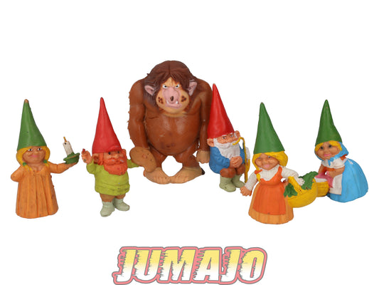 PVC29 Lot 6 figurines PVC UNIEBOEK David le gnome 10cm : OCCASION Troll