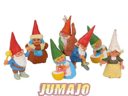 PVC30 Lot 7 figurines PVC UNIEBOEK David le gnome 9cm : Violon, pelle OCCASION