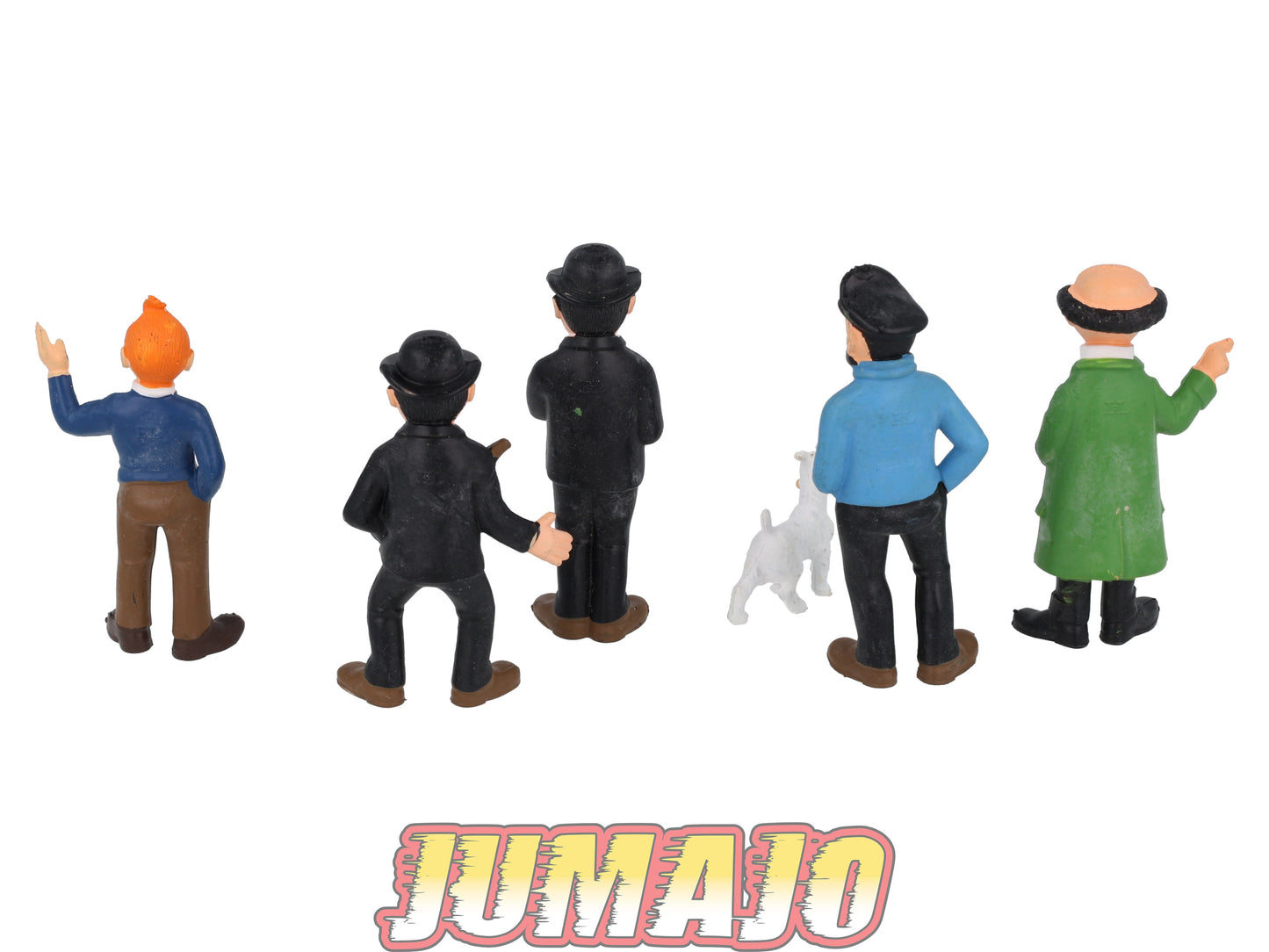 PVC9 6 figurines PVC HEIMO 6cm : Tintin, Dupond, Dupont, Milou & Capitaine Haddock