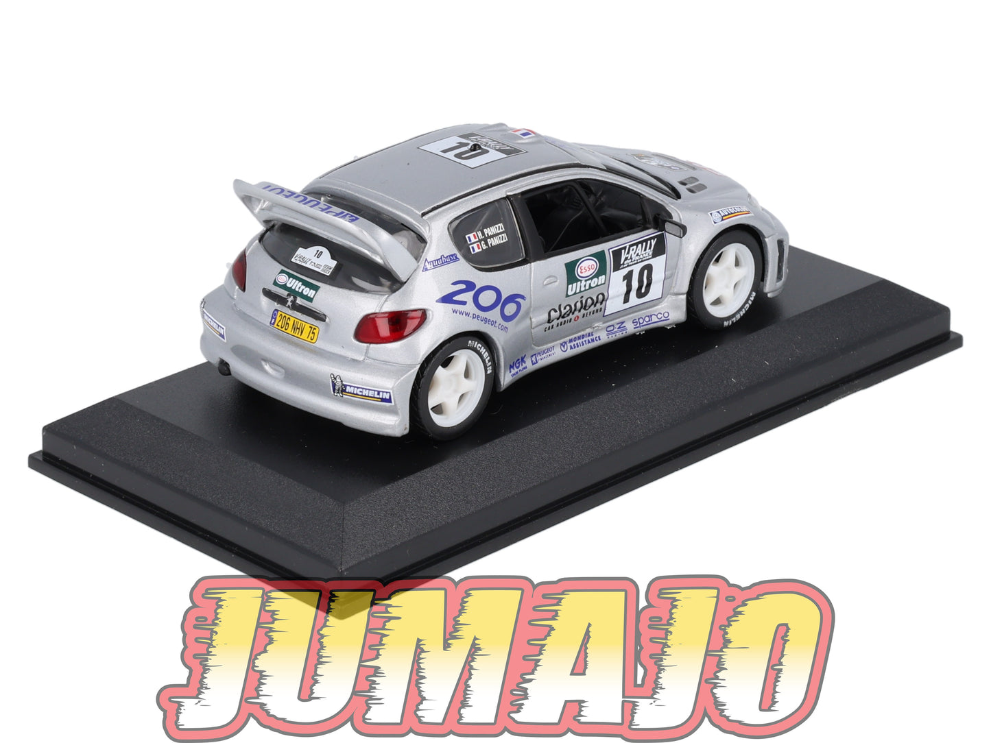 RCA101 voiture 1/43 IXO Altaya Rallye : PEUGEOT 206 WRC G.Panizzi 2000 #10