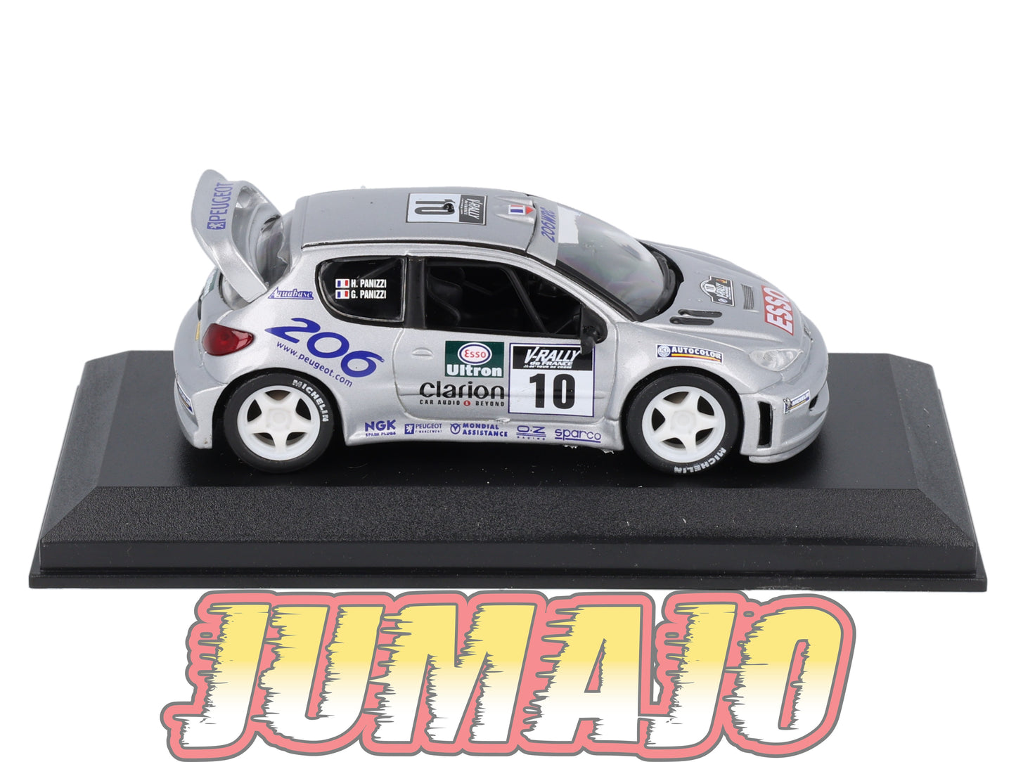 RCA101 voiture 1/43 IXO Altaya Rallye : PEUGEOT 206 WRC G.Panizzi 2000 #10