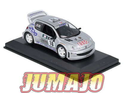 RCA101 voiture 1/43 IXO Altaya Rallye : PEUGEOT 206 WRC G.Panizzi 2000 #10