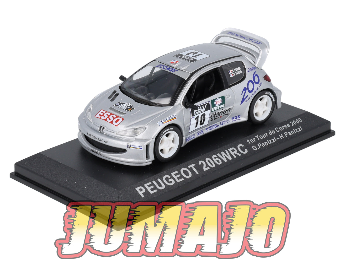 RCA101 voiture 1/43 IXO Altaya Rallye : PEUGEOT 206 WRC G.Panizzi 2000 #10