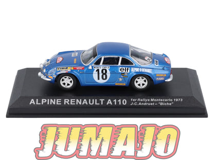RCA102 Voiture 1/43 IXO Altaya Rallye : ALPINE RENAULT A110 1973 #18 Monte-carlo Andruet