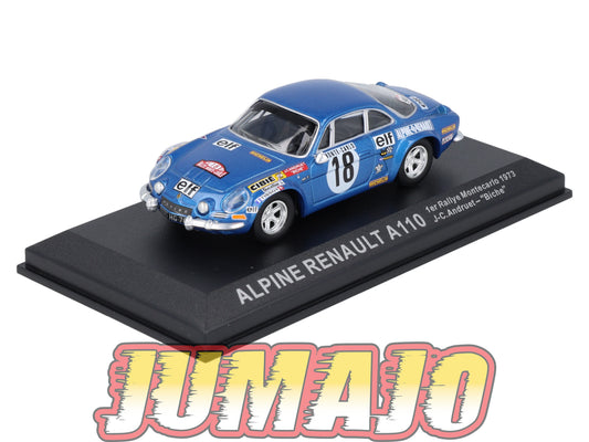 RCA102 Voiture 1/43 IXO Altaya Rallye : ALPINE RENAULT A110 1973 #18 Monte-carlo Andruet