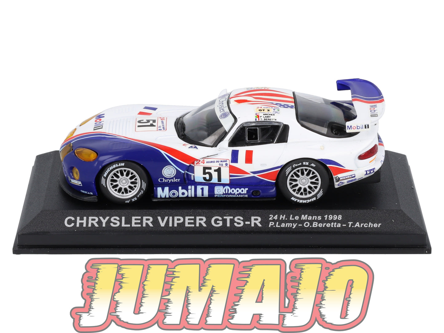 RCA143 Voiture 1/43 IXO 24 Heures Le Mans CHRYSLER Viper GTS-R #51 1998 Lamy