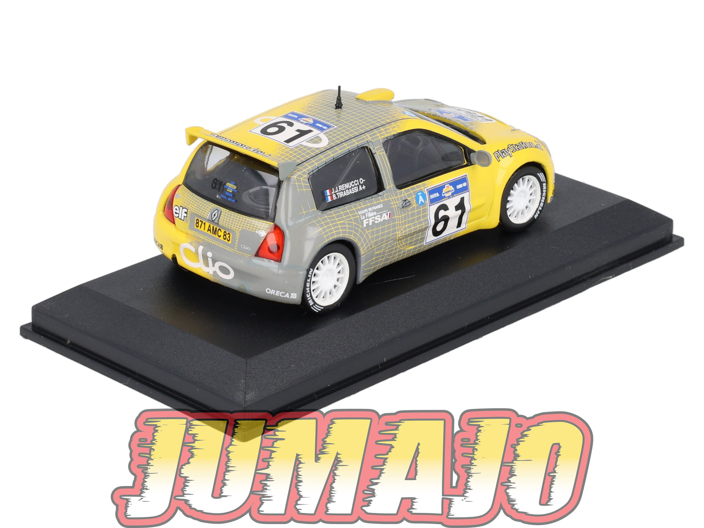 RCA18 voiture 1/43 IXO Altaya Rallye : RENAULT Clio S1600 B.Tirabassi 2003 #61