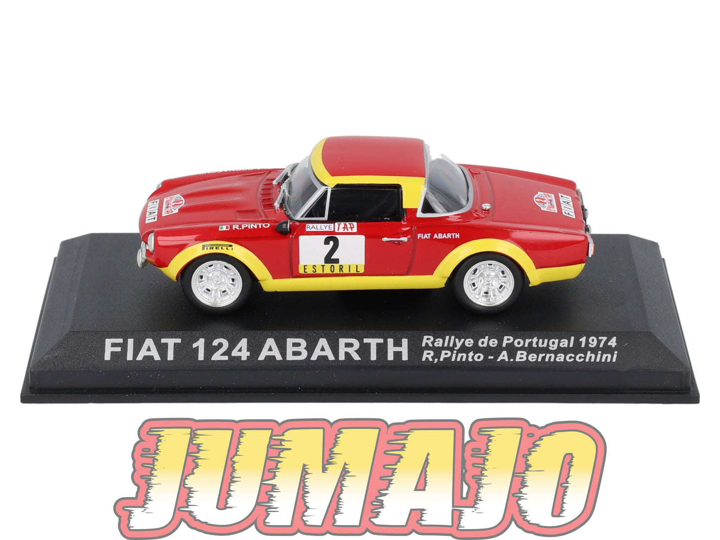 RCA19 voiture 1/43 IXO Altaya Rallye : FIAT 124 Abarth P.Pinto 1974 #2