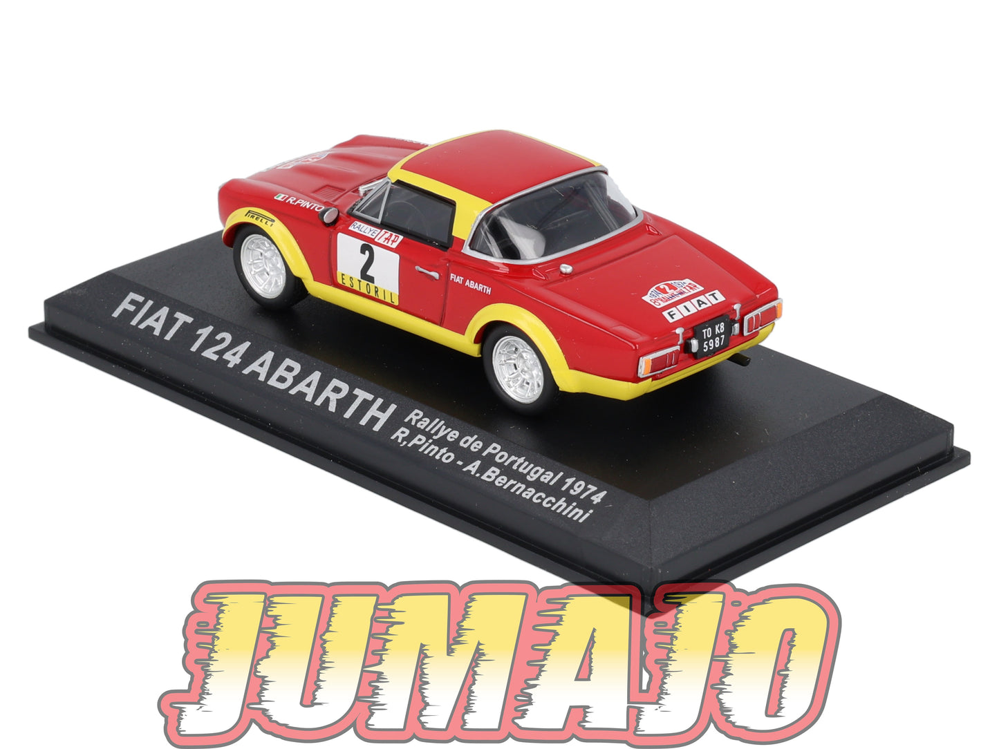 RCA19 voiture 1/43 IXO Altaya Rallye : FIAT 124 Abarth P.Pinto 1974 #2