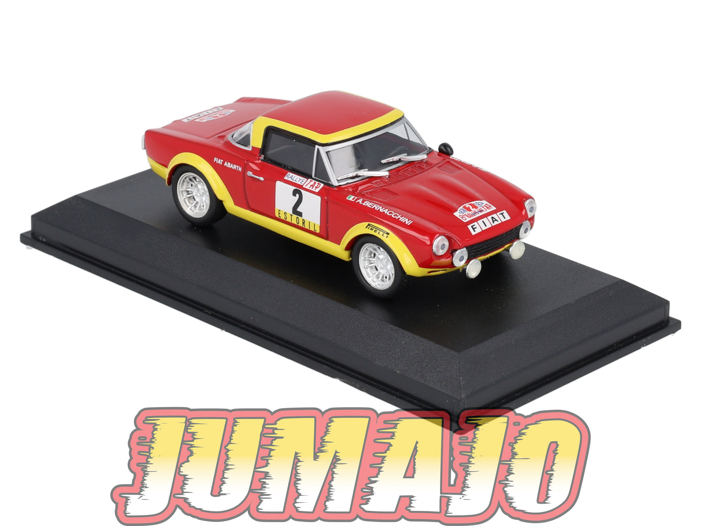 RCA19 voiture 1/43 IXO Altaya Rallye : FIAT 124 Abarth P.Pinto 1974 #2