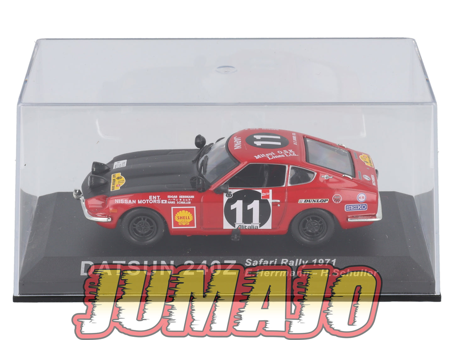 RCA28 voiture 1/43 IXO Altaya Rallye : DATSUN 240Z E.Herrmann 1971 #11 Safari