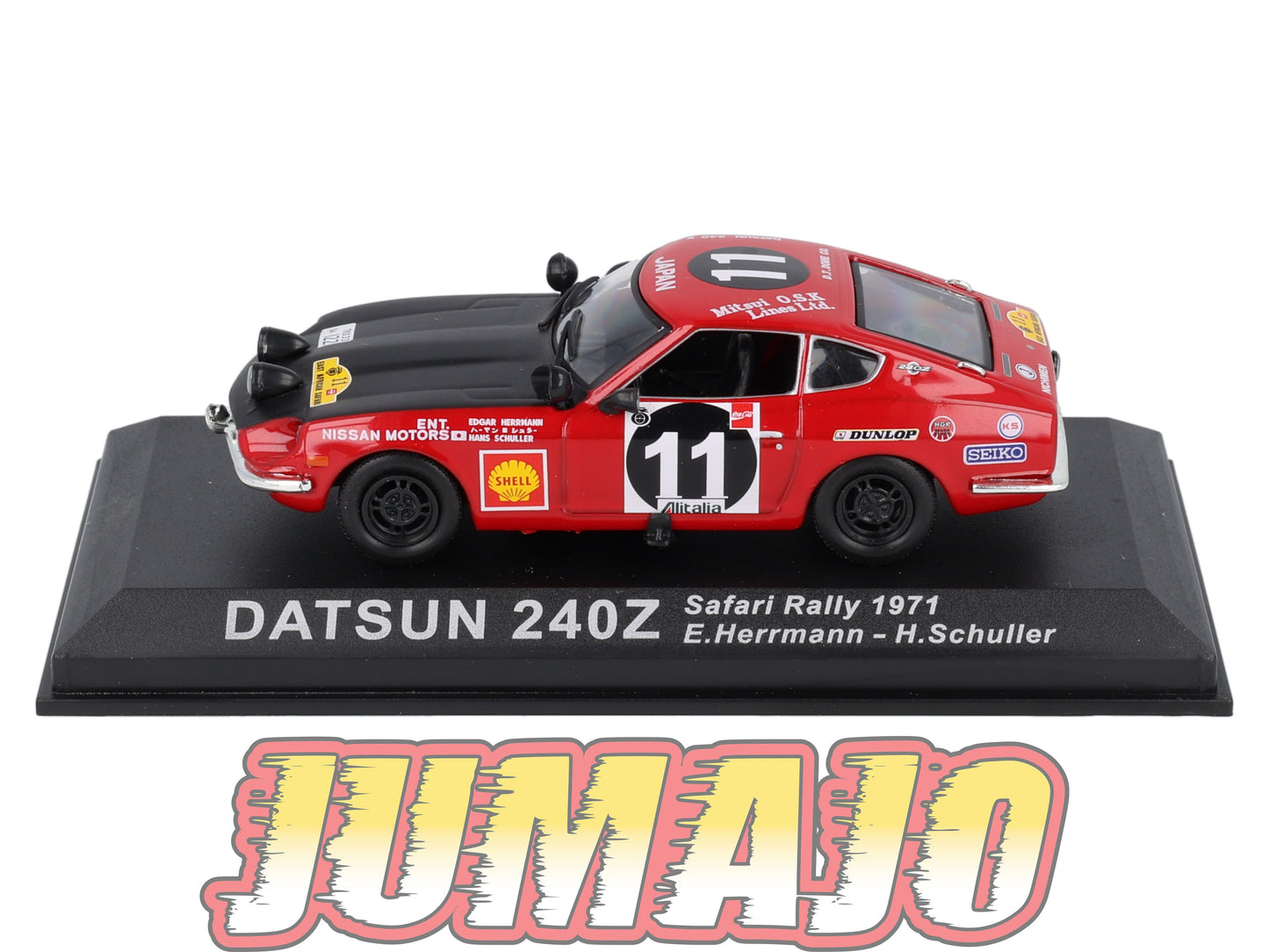 RCA28 voiture 1/43 IXO Altaya Rallye : DATSUN 240Z E.Herrmann 1971 #11 Safari