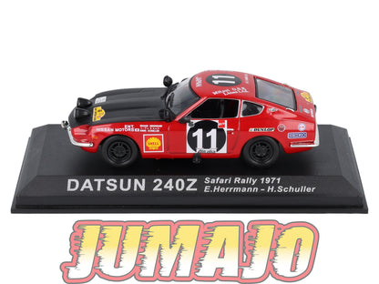 RCA28 voiture 1/43 IXO Altaya Rallye : DATSUN 240Z E.Herrmann 1971 #11 Safari