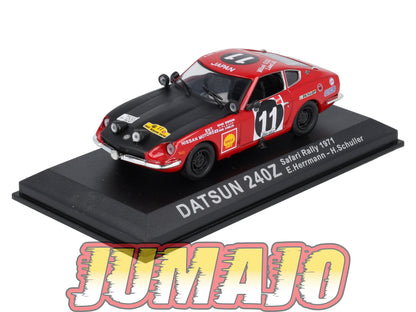 RCA28 voiture 1/43 IXO Altaya Rallye : DATSUN 240Z E.Herrmann 1971 #11 Safari