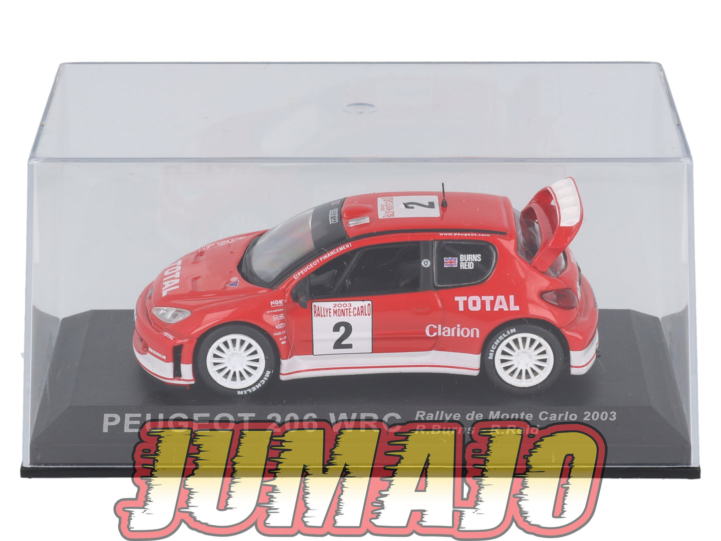 RCA2 voiture 1/43 IXO Altaya Rallye : PEUGEOT 206 WRC R.Burns 2003 #2 Monte-carlo