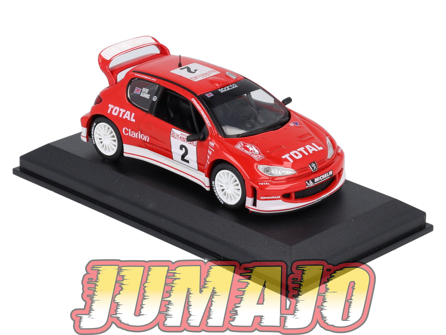 RCA2 voiture 1/43 IXO Altaya Rallye : PEUGEOT 206 WRC R.Burns 2003 #2 Monte-carlo