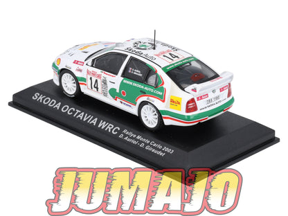RCA32 voiture 1/43 IXO Altaya Rallye : SKODA Octavia 2003 #14 Monte-carlo D.Auriol