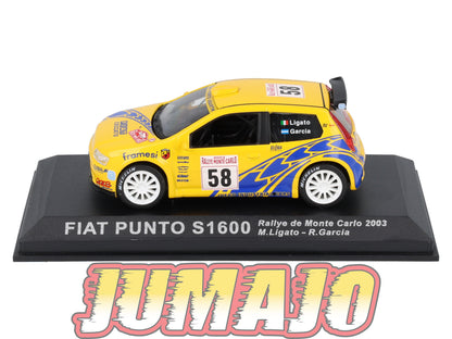 RCA34 voiture 1/43 IXO Altaya Rallye : FIAT Punto S1600 M.Ligato 2003 #58 Monte-carlo